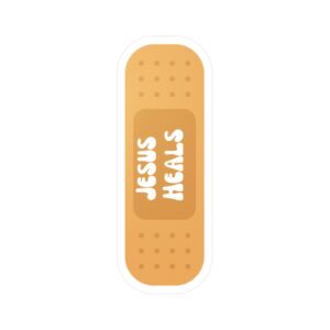 Jesus Heals Bandaid Sticker