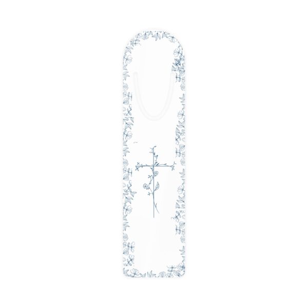 Blue Flower Cross Bookmark
