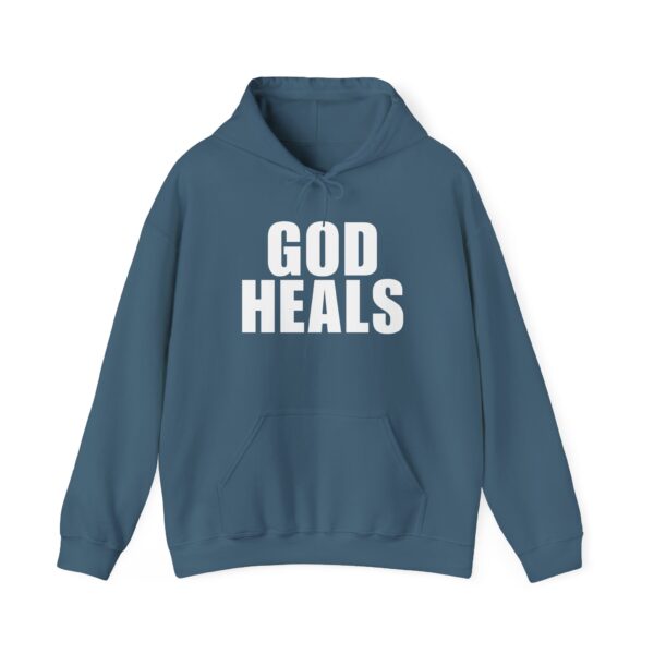 God Heals Hoodie – Unisex Sweatshirt (Front Design) - Image 15